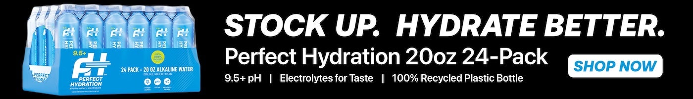 Perfect Hydration 9.5+ pH Alkaline Water + Electrolytes, 20 fl oz, 24 ct